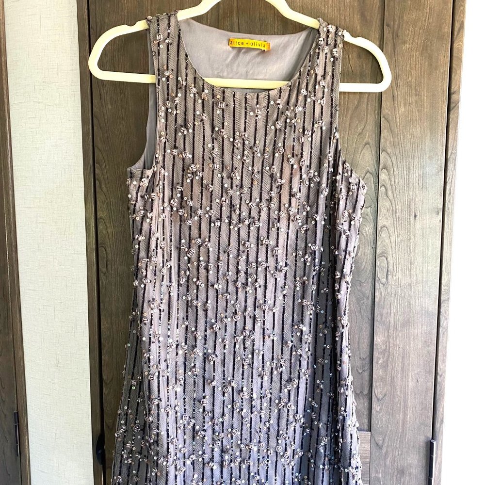 Alice and Olivia Beaded Mini Dress Size Small